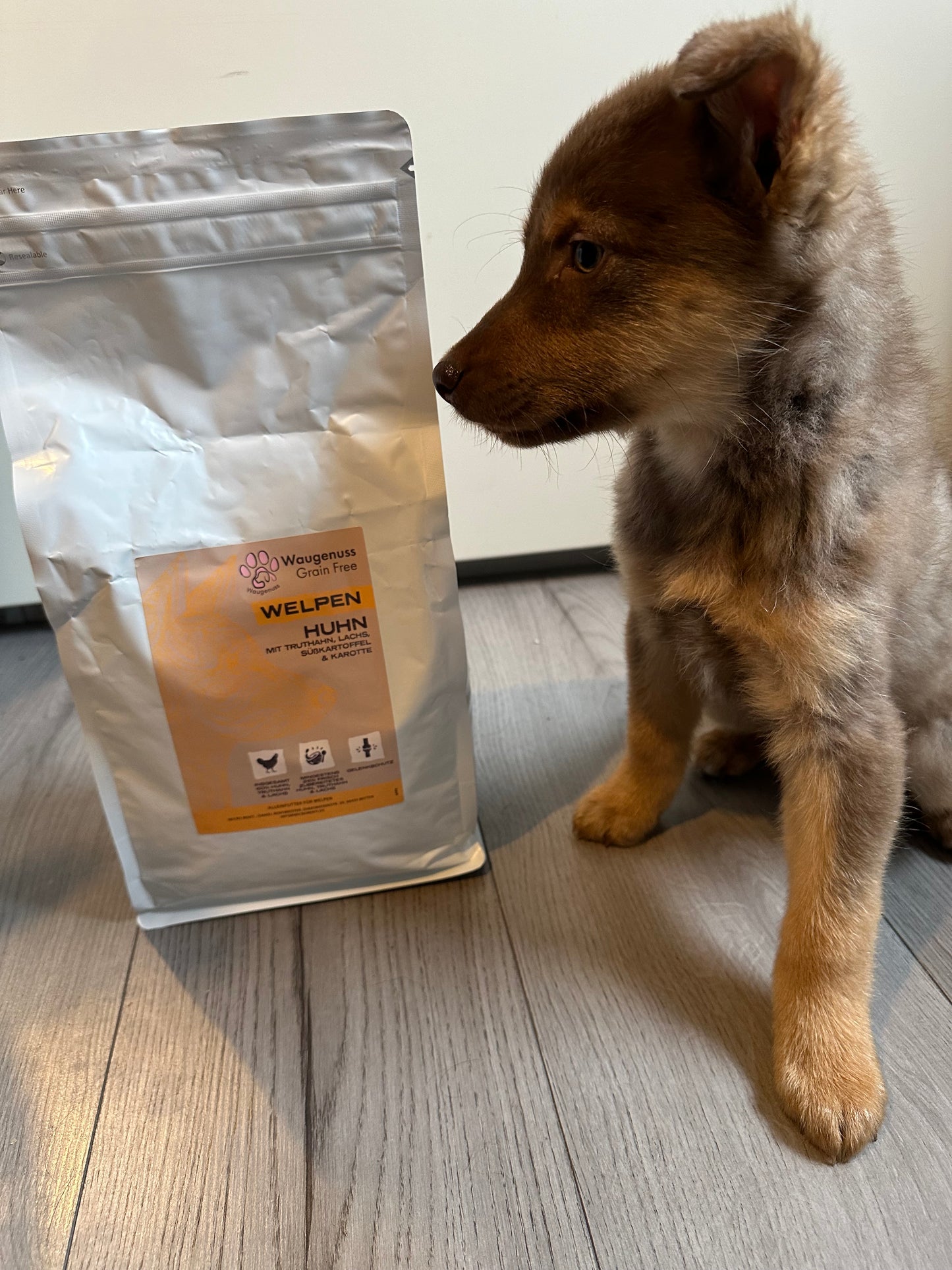 Ausgewachsene Hunde 2Kg  Waugenuss Premium  Huhn mit Truthahn, Lachs, Getreidefrei